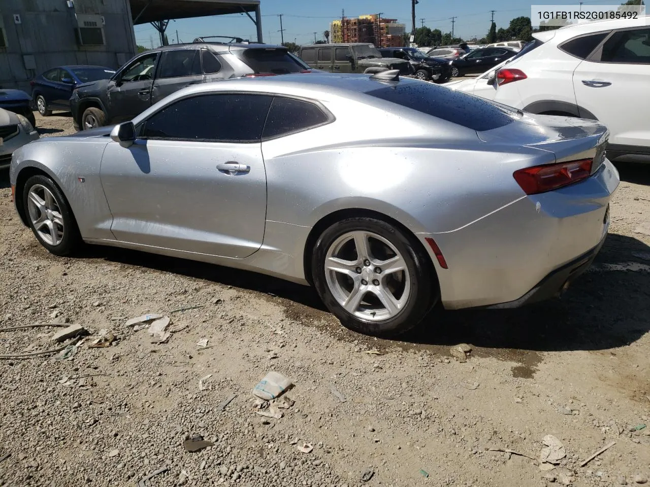 2016 Chevrolet Camaro Lt VIN: 1G1FB1RS2G0185492 Lot: 67358184