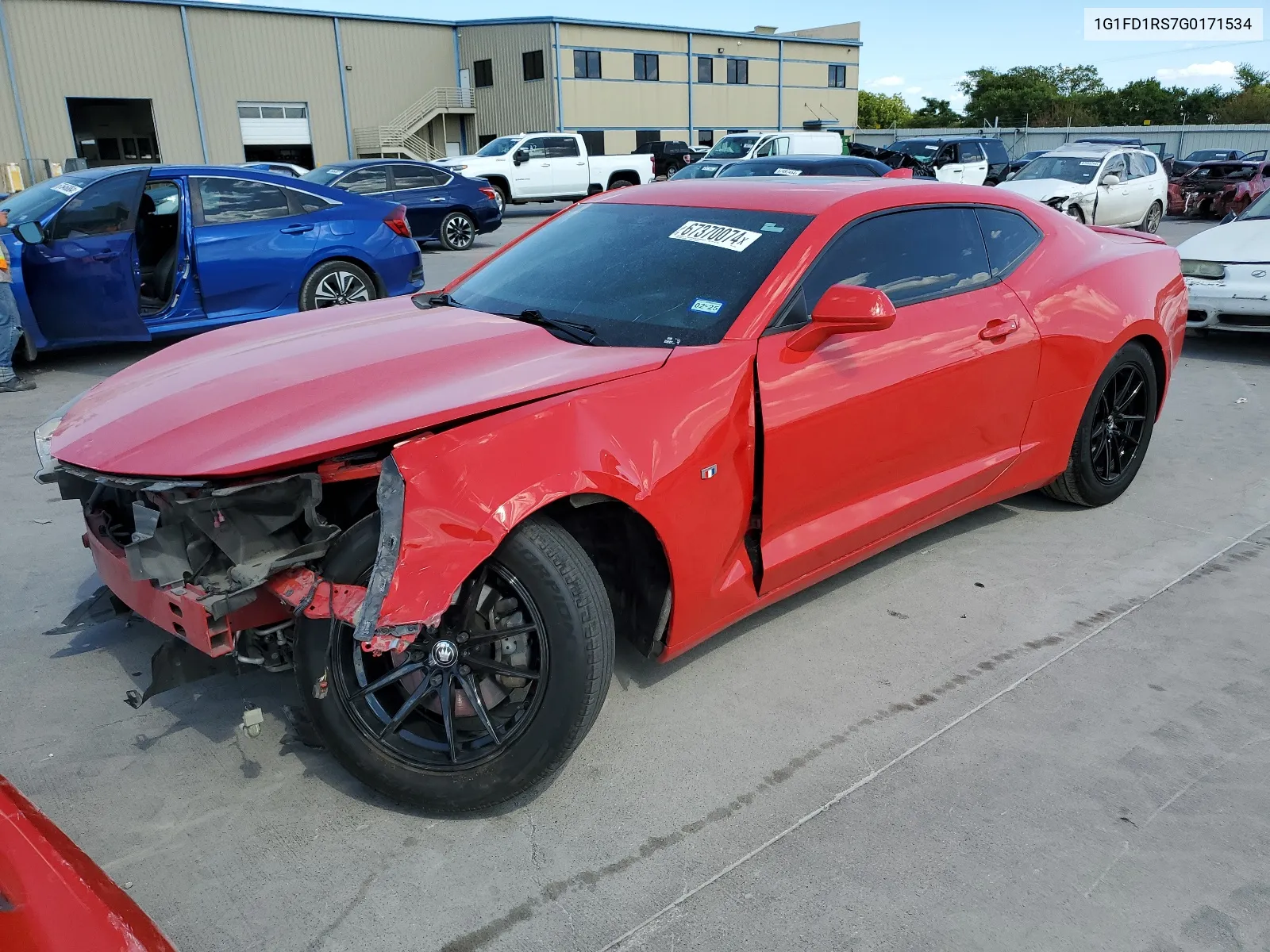 2016 Chevrolet Camaro Lt VIN: 1G1FD1RS7G0171534 Lot: 67370074