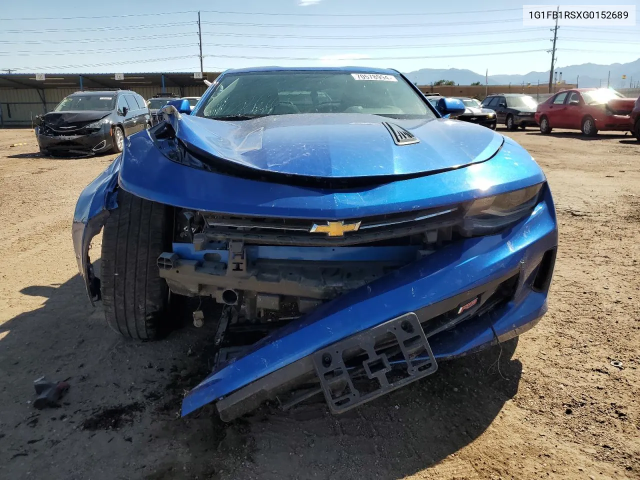 2016 Chevrolet Camaro Lt VIN: 1G1FB1RSXG0152689 Lot: 70578994