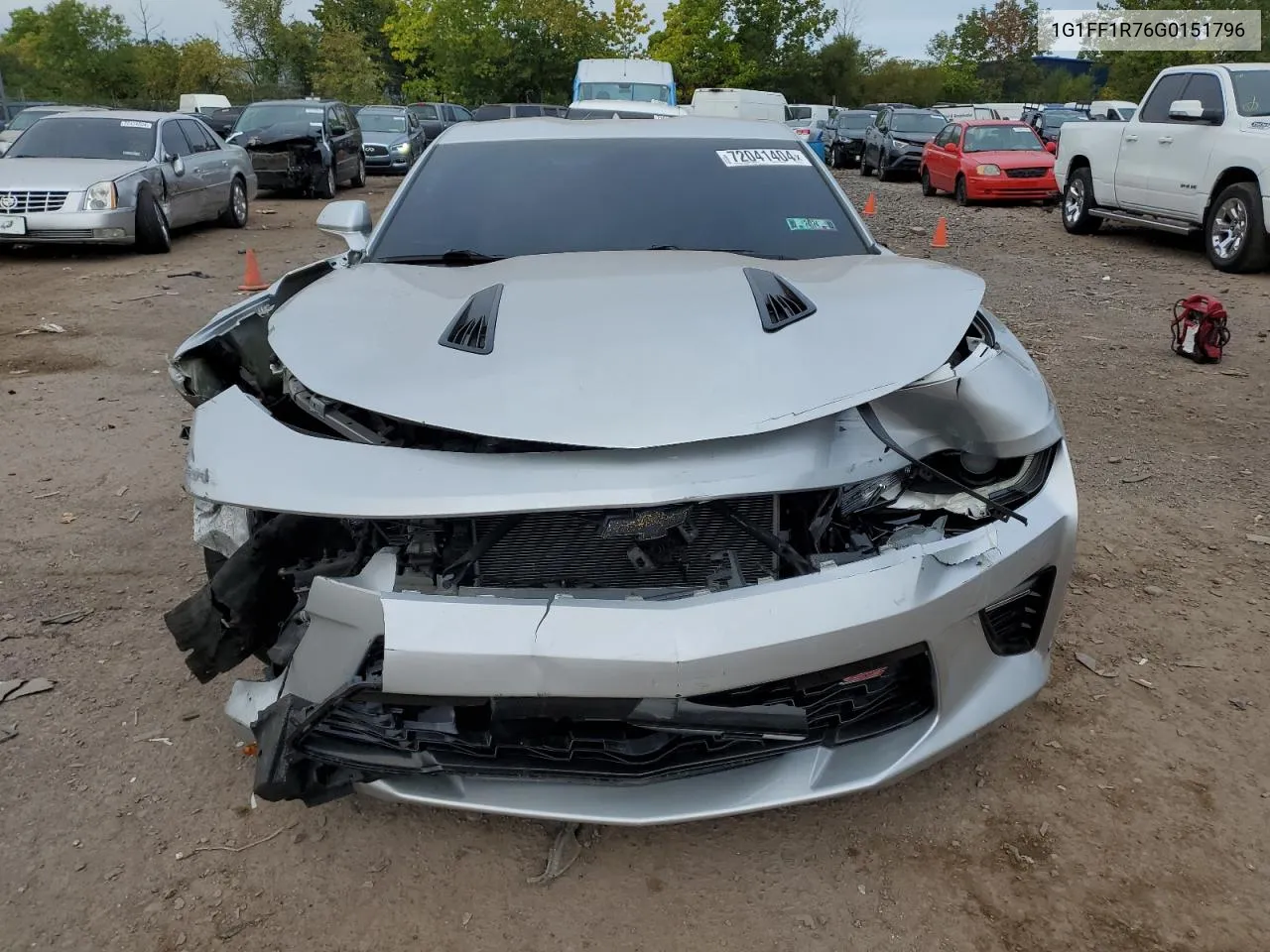 2016 Chevrolet Camaro Ss VIN: 1G1FF1R76G0151796 Lot: 72041404