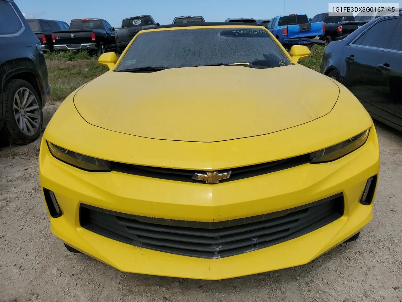 2016 Chevrolet Camaro Lt VIN: 1G1FB3DX3G0167145 Lot: 74476034