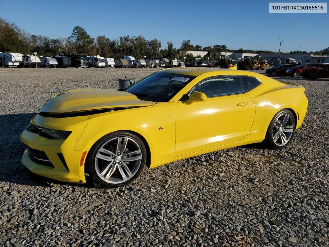 2016 Chevrolet Camaro Lt VIN: 1G1FB1RX0G0166516 Lot: 81101264