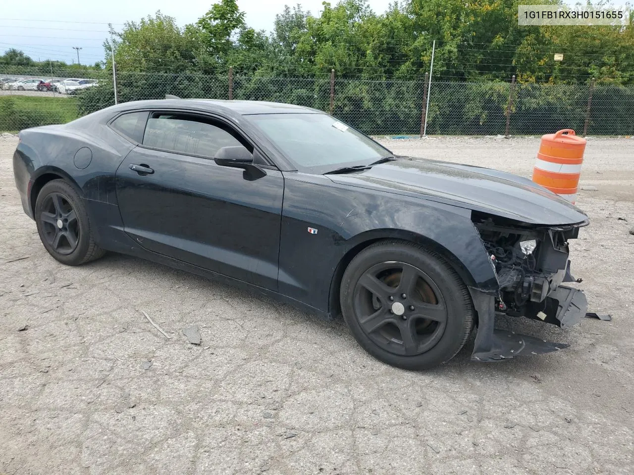 2017 Chevrolet Camaro Lt VIN: 1G1FB1RX3H0151655 Lot: 68011574