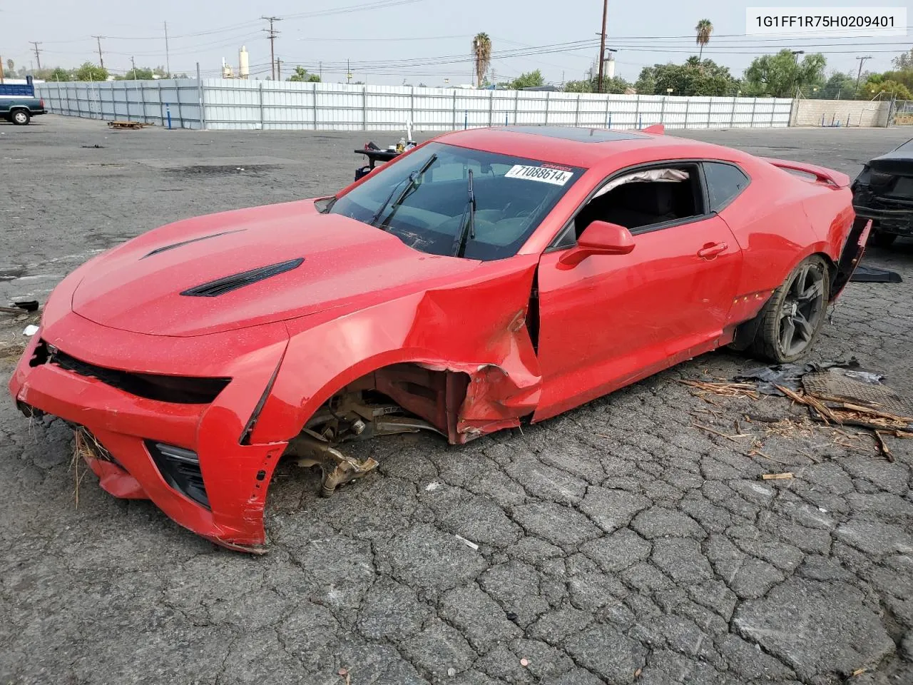 2017 Chevrolet Camaro Ss VIN: 1G1FF1R75H0209401 Lot: 71088614