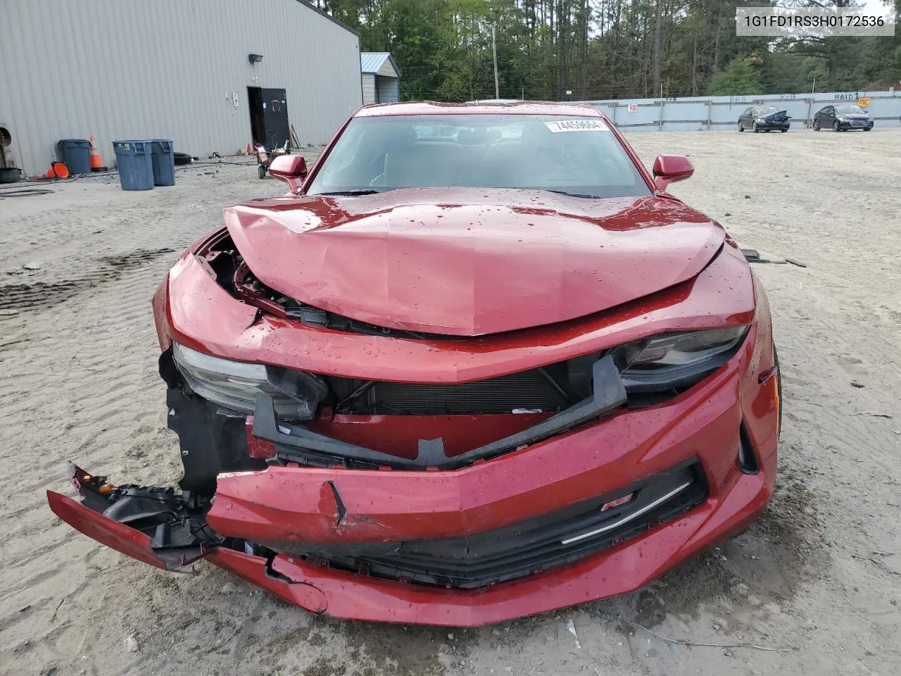 2017 Chevrolet Camaro Lt VIN: 1G1FD1RS3H0172536 Lot: 74459664