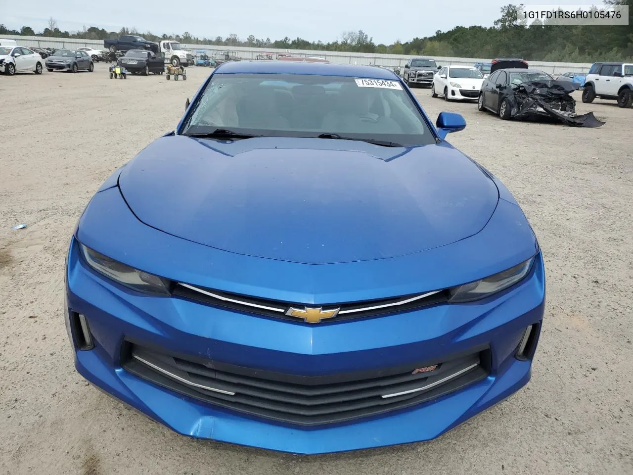 2017 Chevrolet Camaro Lt VIN: 1G1FD1RS6H0105476 Lot: 75315434