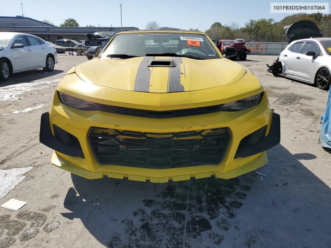 2017 Chevrolet Camaro Lt VIN: 1G1FB3DS3H0107064 Lot: 75668574