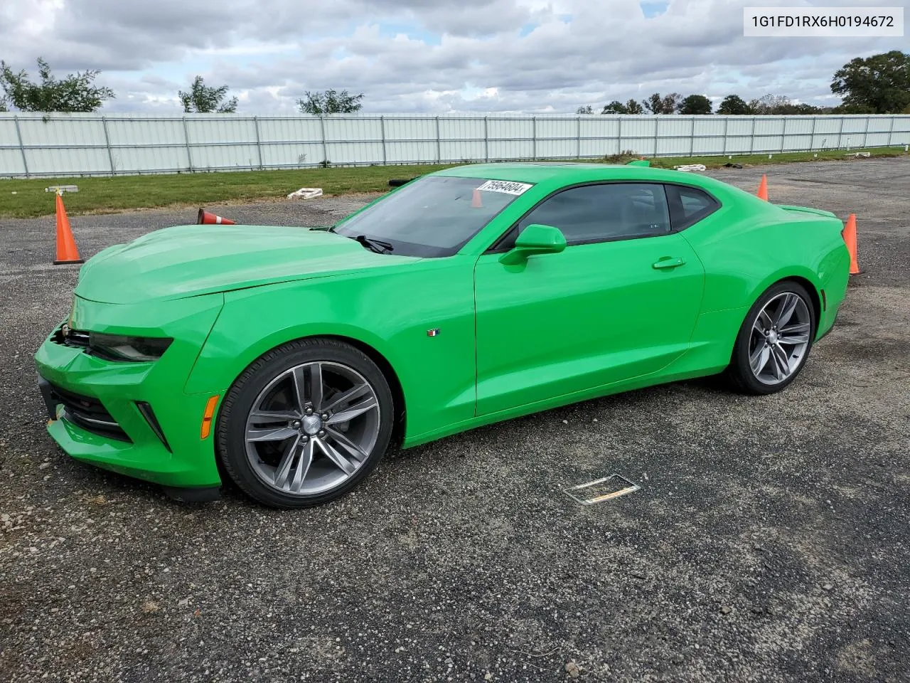 2017 Chevrolet Camaro Lt VIN: 1G1FD1RX6H0194672 Lot: 75964604