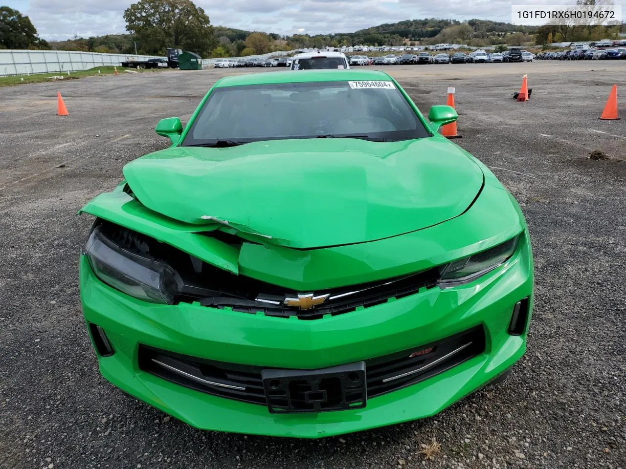 2017 Chevrolet Camaro Lt VIN: 1G1FD1RX6H0194672 Lot: 75964604