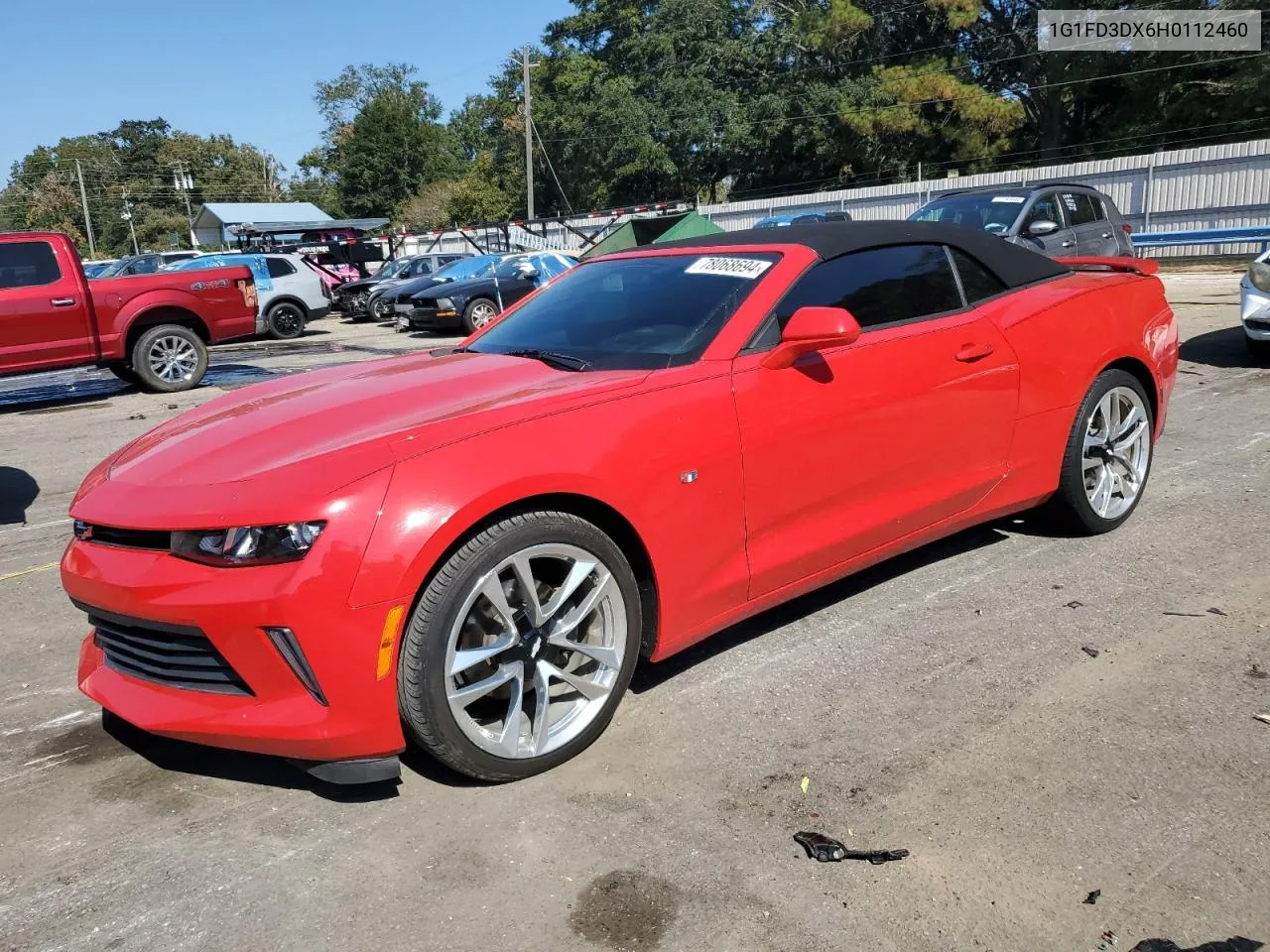 2017 Chevrolet Camaro Lt VIN: 1G1FD3DX6H0112460 Lot: 78068694