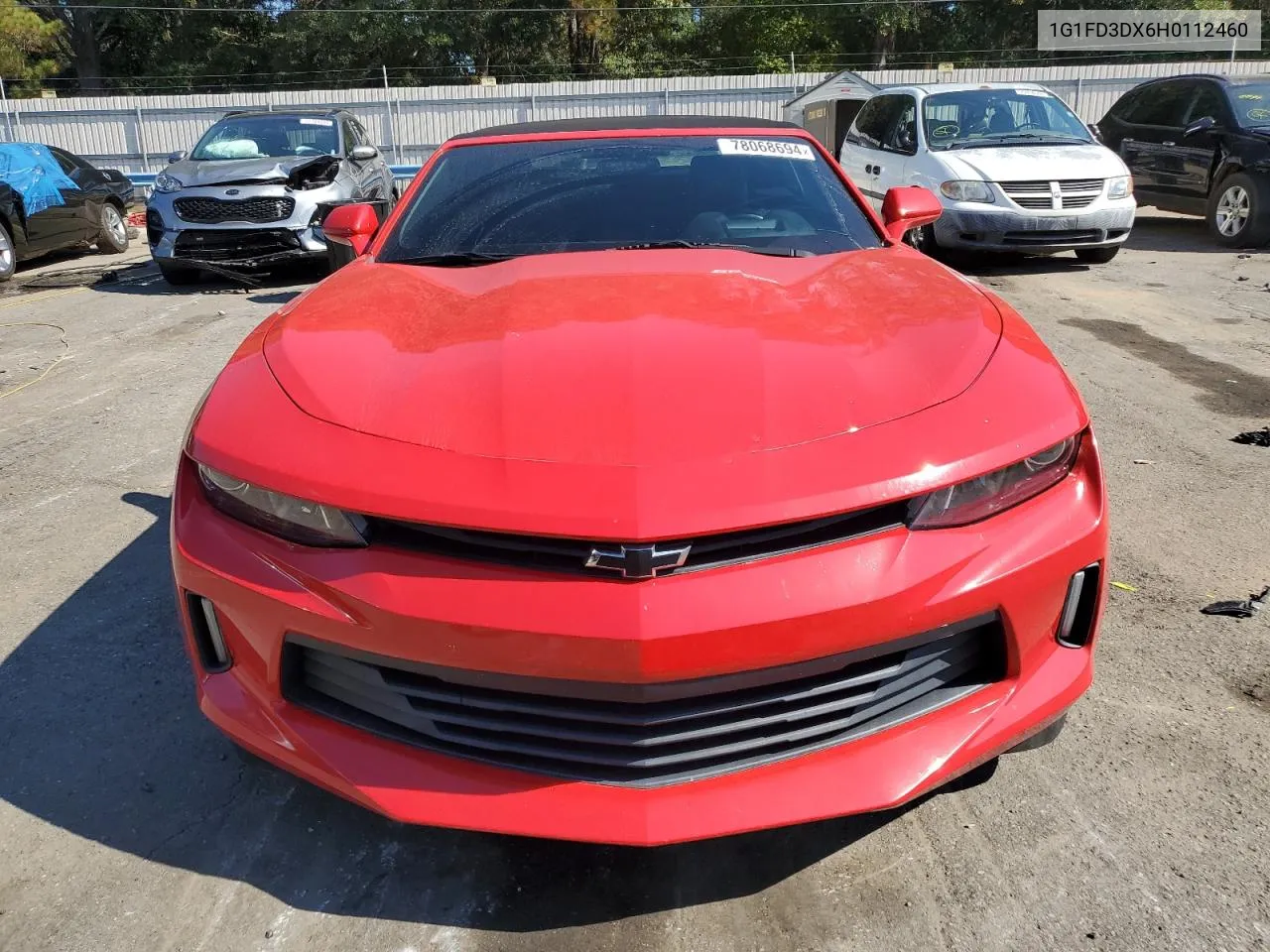 2017 Chevrolet Camaro Lt VIN: 1G1FD3DX6H0112460 Lot: 78068694