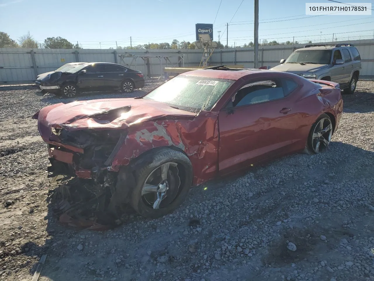 2017 Chevrolet Camaro Ss VIN: 1G1FH1R71H0178531 Lot: 80083514