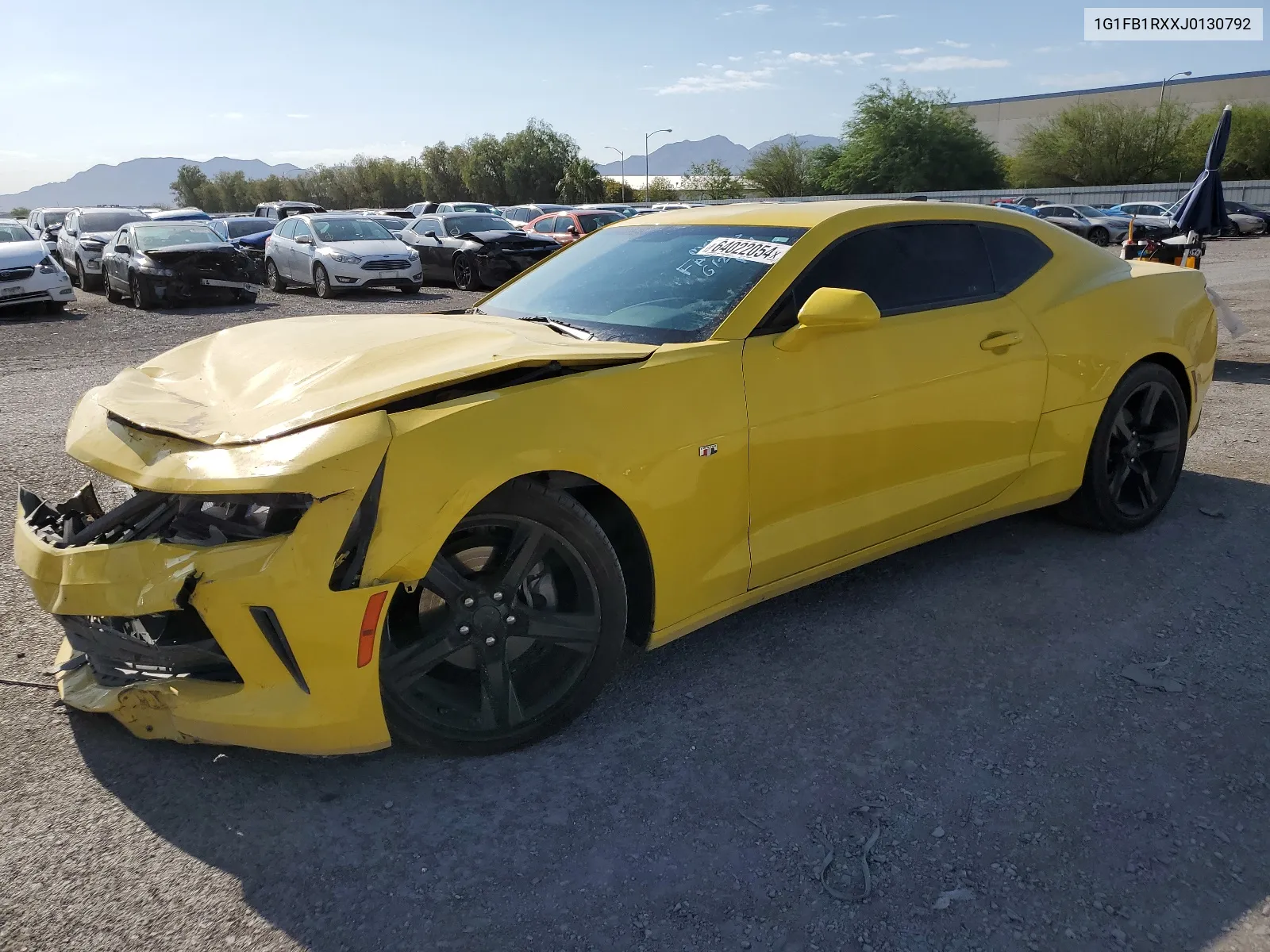 2018 Chevrolet Camaro Lt VIN: 1G1FB1RXXJ0130792 Lot: 64022054