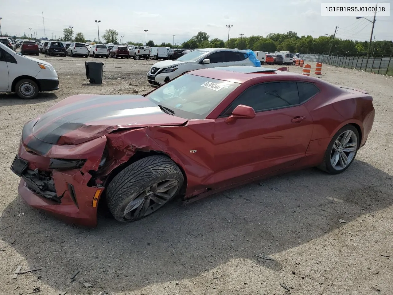 2018 Chevrolet Camaro Lt VIN: 1G1FB1RS5J0100118 Lot: 66701244