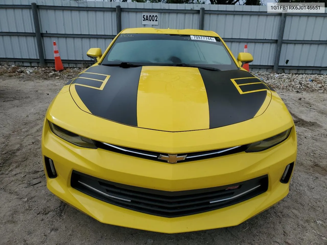 2018 Chevrolet Camaro Lt VIN: 1G1FB1RX6J0146651 Lot: 70977744