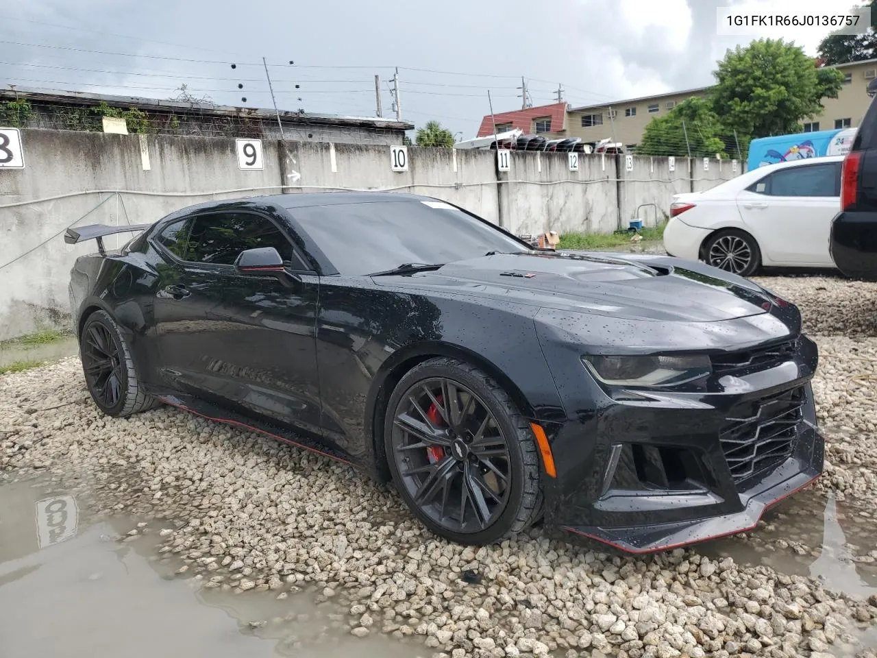 2018 Chevrolet Camaro Zl1 VIN: 1G1FK1R66J0136757 Lot: 71070224