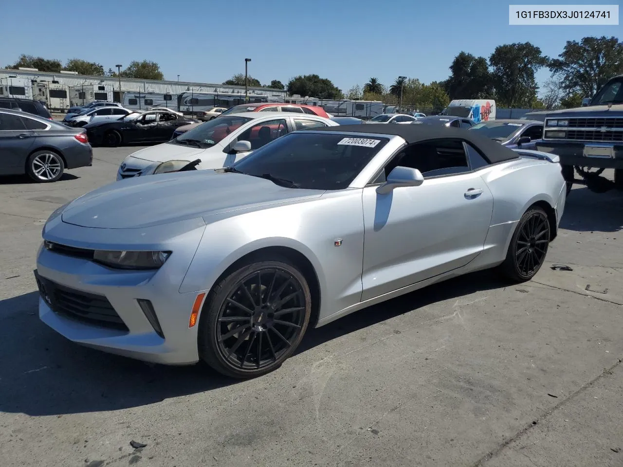 2018 Chevrolet Camaro Lt VIN: 1G1FB3DX3J0124741 Lot: 72003074