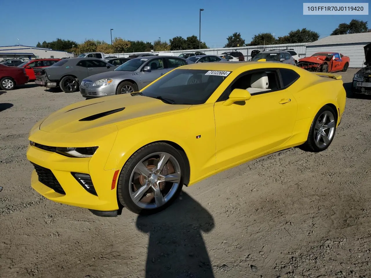 2018 Chevrolet Camaro Ss VIN: 1G1FF1R70J0119420 Lot: 74122684