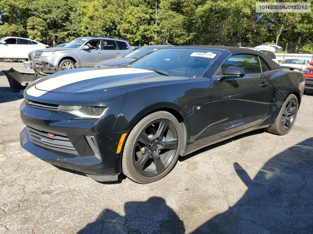 2018 Chevrolet Camaro Lt VIN: 1G1FD3DS9J0103262 Lot: 74660174