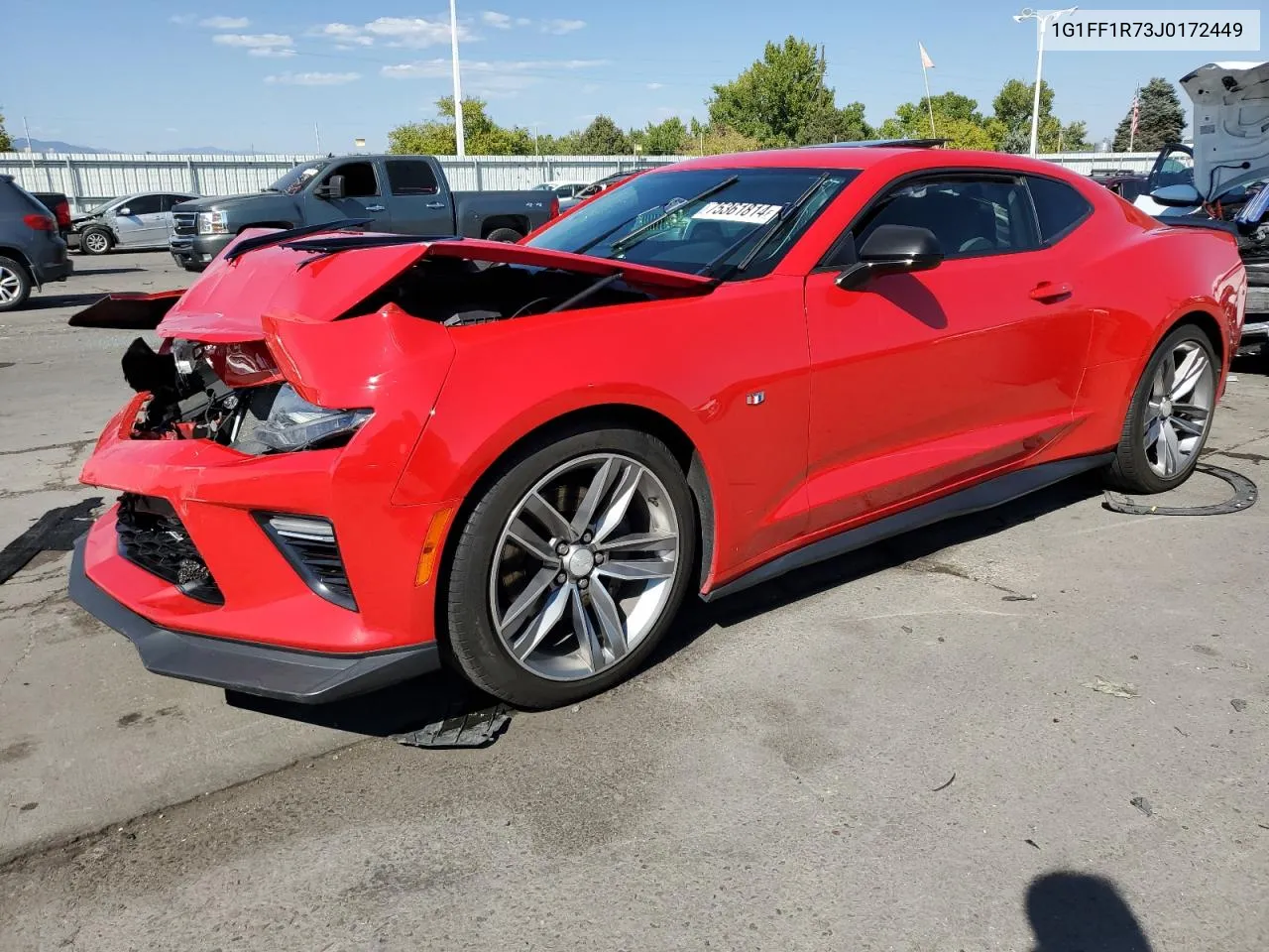 2018 Chevrolet Camaro Ss VIN: 1G1FF1R73J0172449 Lot: 75361814