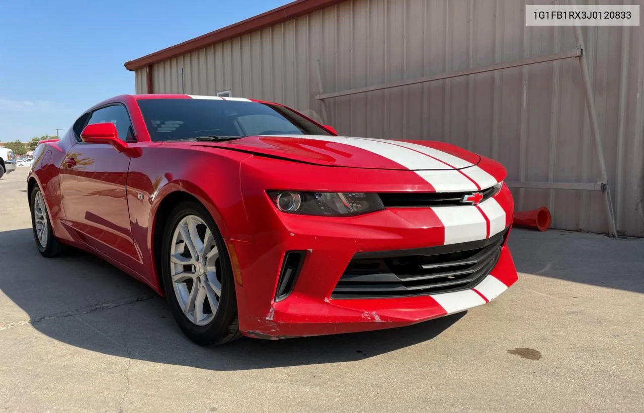 2018 Chevrolet Camaro Lt VIN: 1G1FB1RX3J0120833 Lot: 75654104