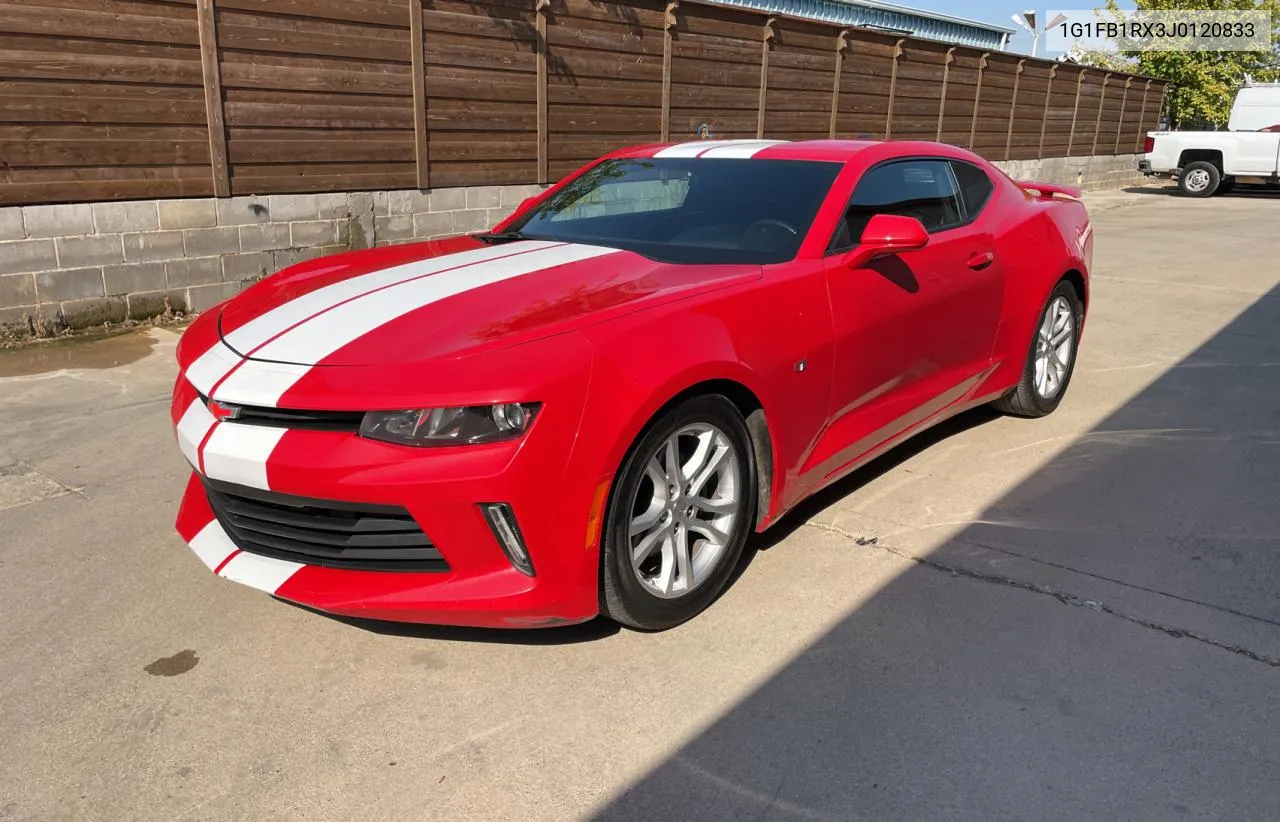 2018 Chevrolet Camaro Lt VIN: 1G1FB1RX3J0120833 Lot: 75654104