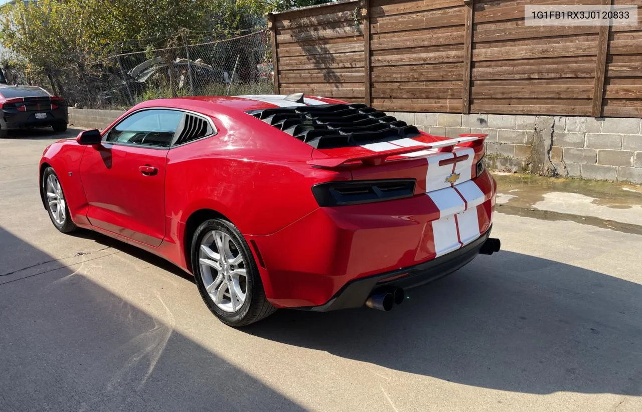 1G1FB1RX3J0120833 2018 Chevrolet Camaro Lt