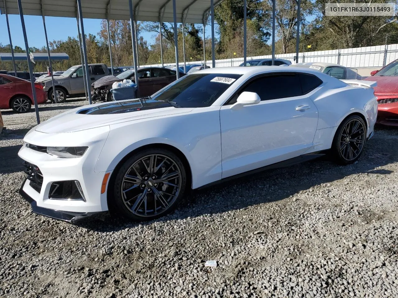 2018 Chevrolet Camaro Zl1 VIN: 1G1FK1R63J0115493 Lot: 75667604