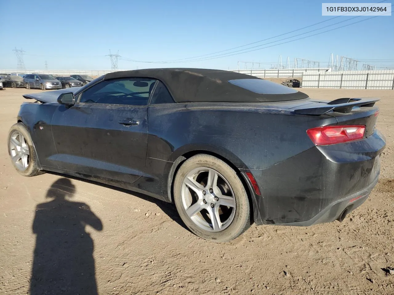 2018 Chevrolet Camaro Lt VIN: 1G1FB3DX3J0142964 Lot: 77029574