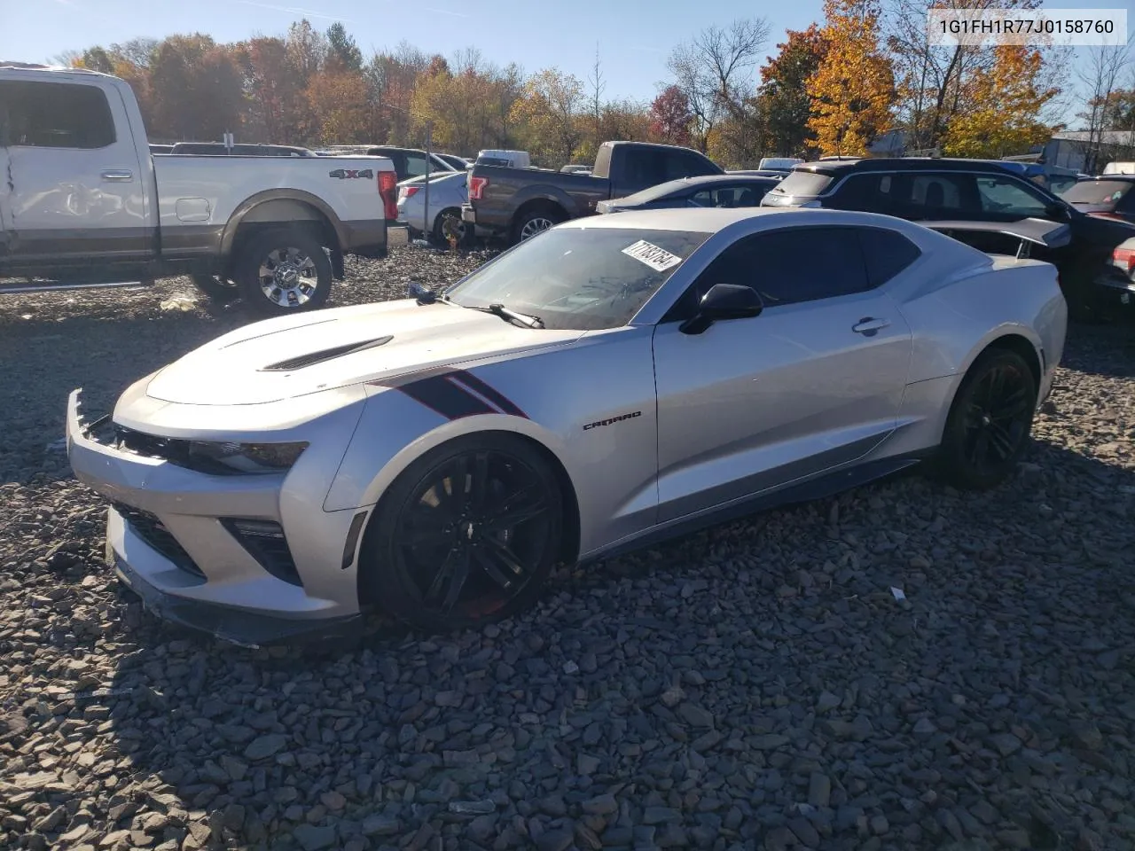 2018 Chevrolet Camaro Ss VIN: 1G1FH1R77J0158760 Lot: 77183764