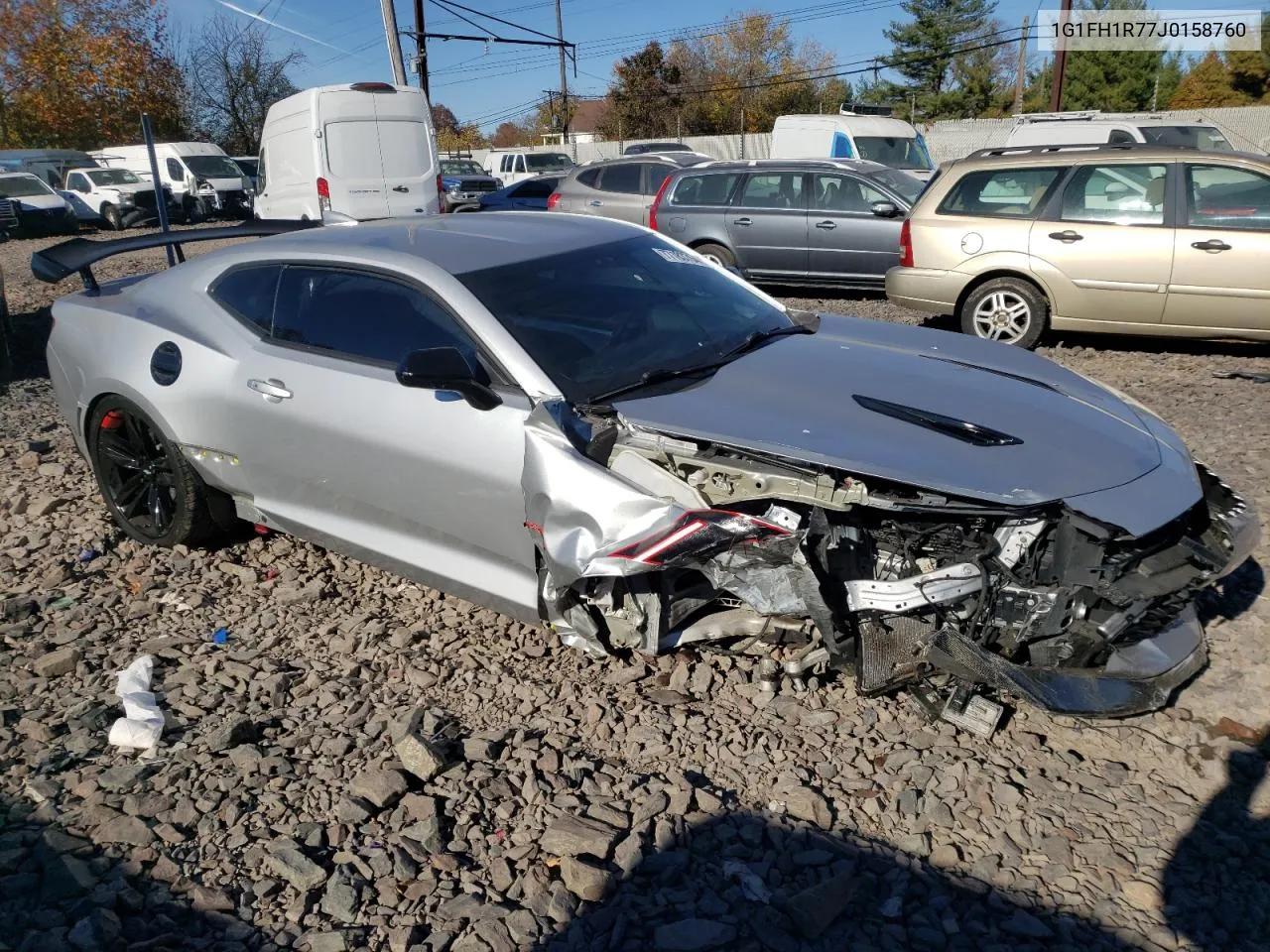 2018 Chevrolet Camaro Ss VIN: 1G1FH1R77J0158760 Lot: 77183764