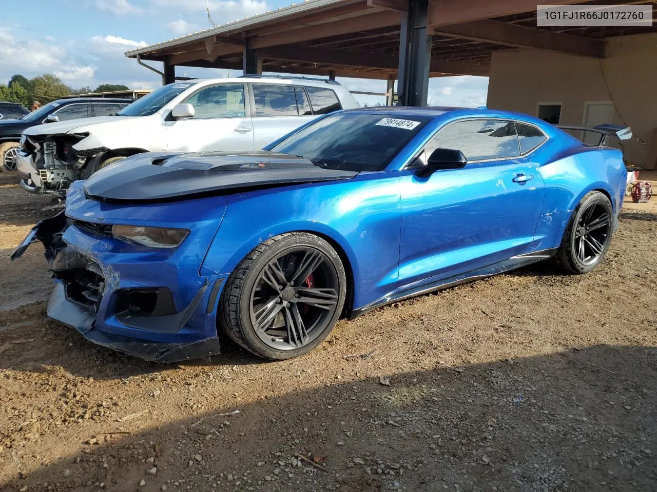 2018 Chevrolet Camaro Zl1 VIN: 1G1FJ1R66J0172760 Lot: 79914874