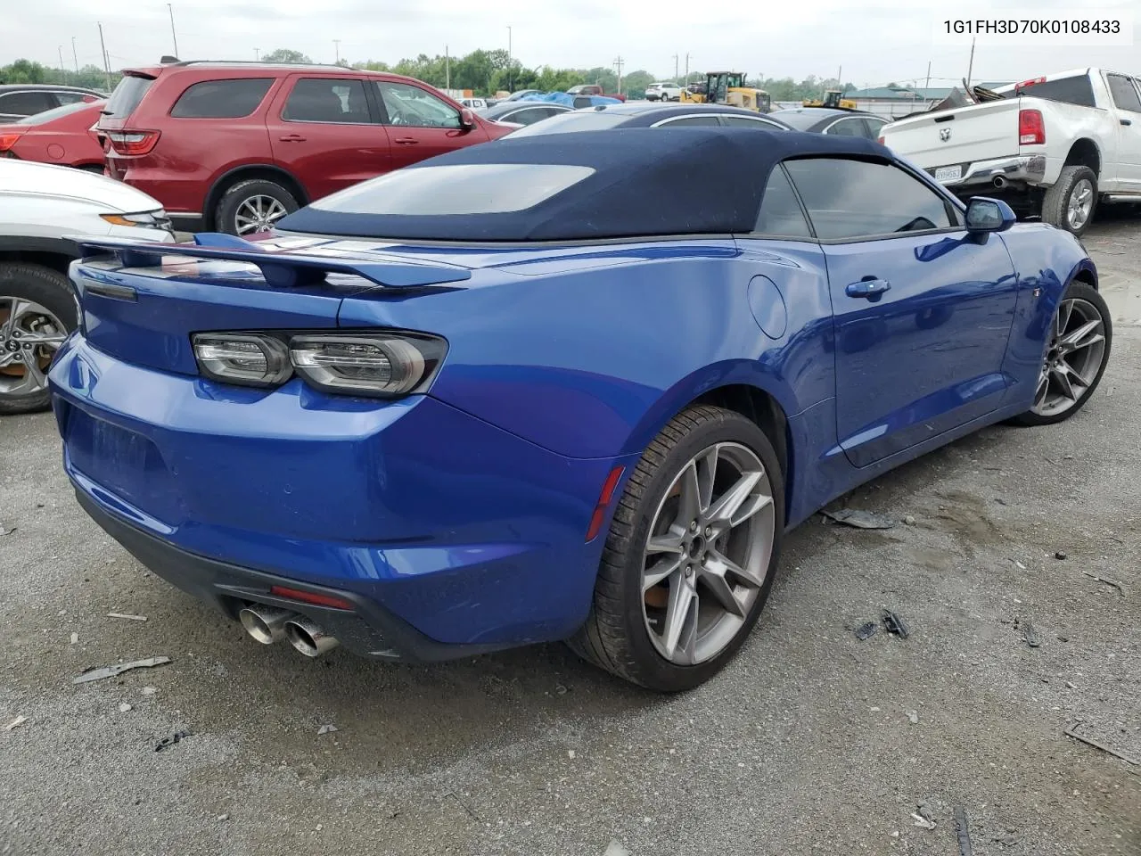 2019 Chevrolet Camaro Ss VIN: 1G1FH3D70K0108433 Lot: 54542274