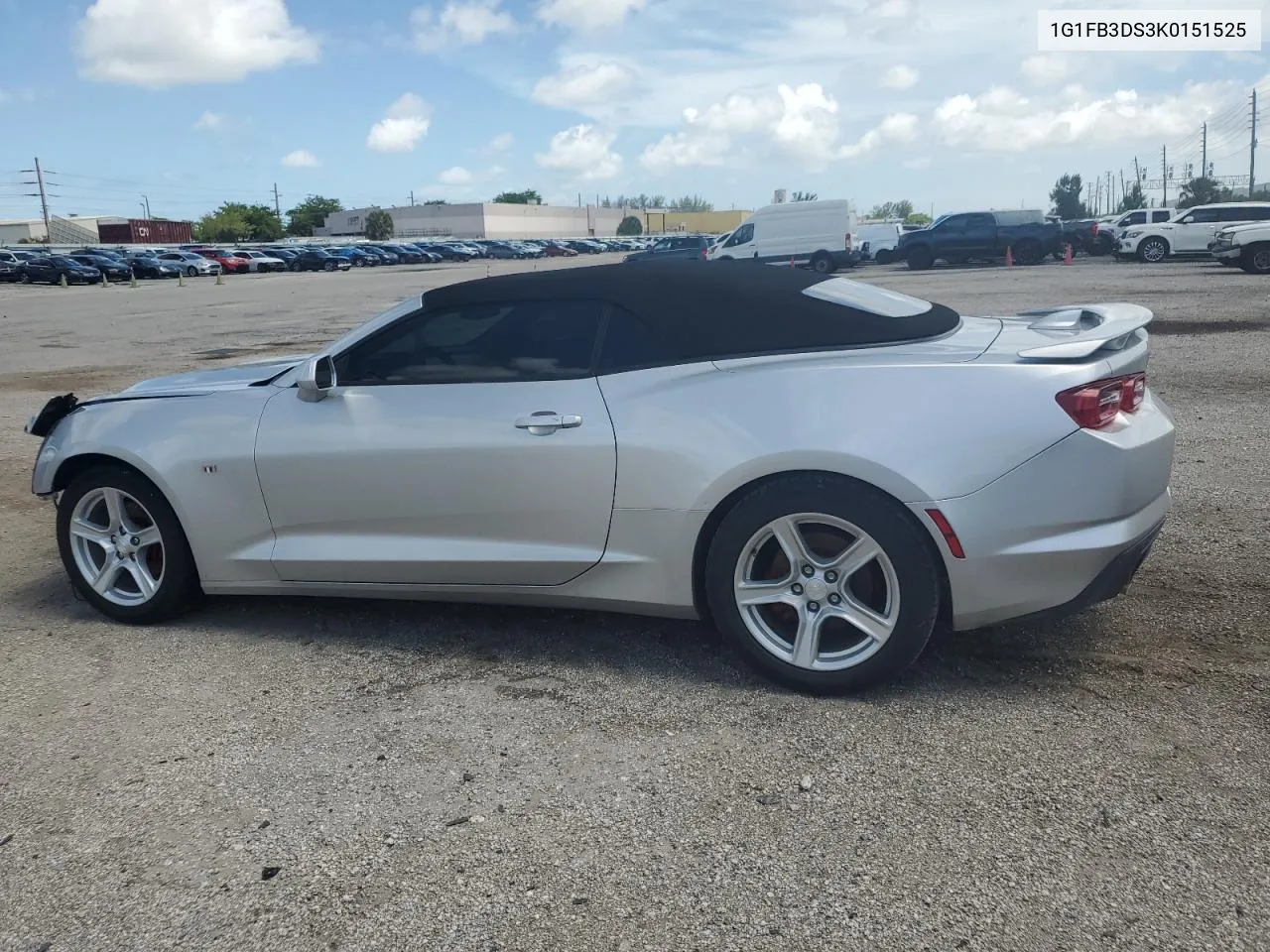 2019 Chevrolet Camaro Ls VIN: 1G1FB3DS3K0151525 Lot: 59611884