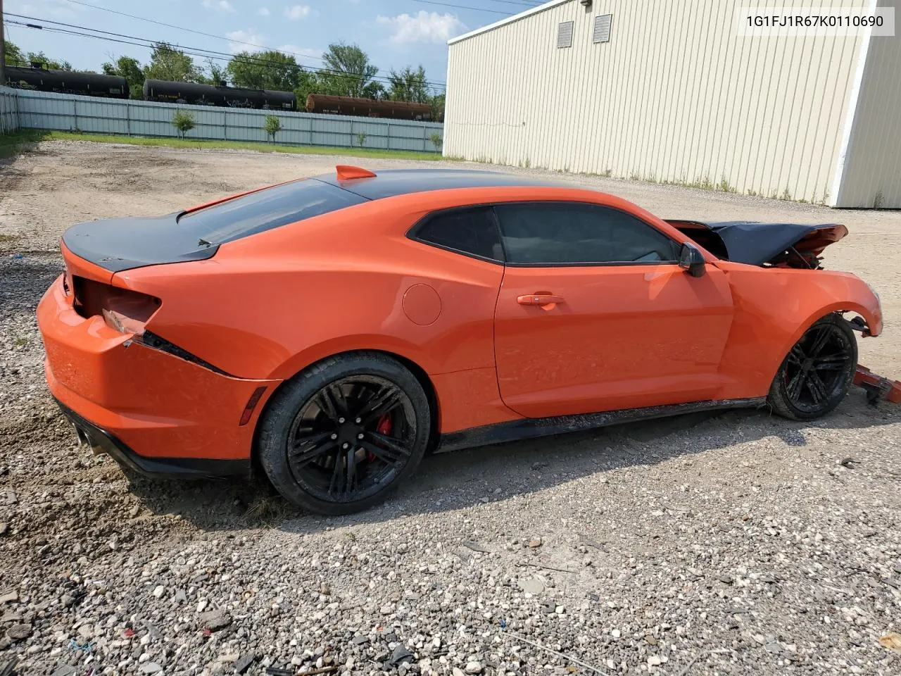 2019 Chevrolet Camaro Zl1 VIN: 1G1FJ1R67K0110690 Lot: 66545504