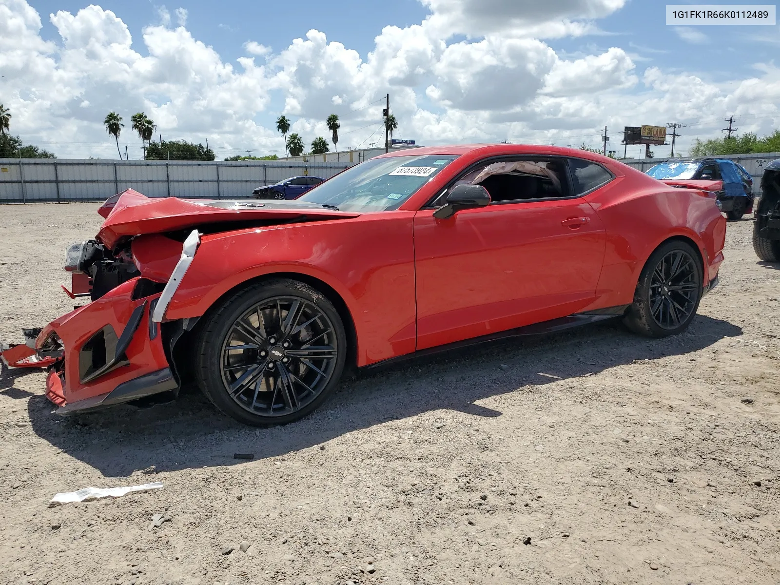 2019 Chevrolet Camaro Zl1 VIN: 1G1FK1R66K0112489 Lot: 67573924