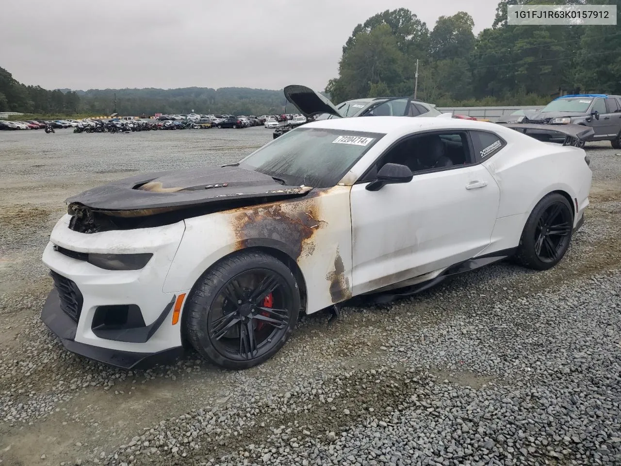 2019 Chevrolet Camaro Zl1 VIN: 1G1FJ1R63K0157912 Lot: 72204714