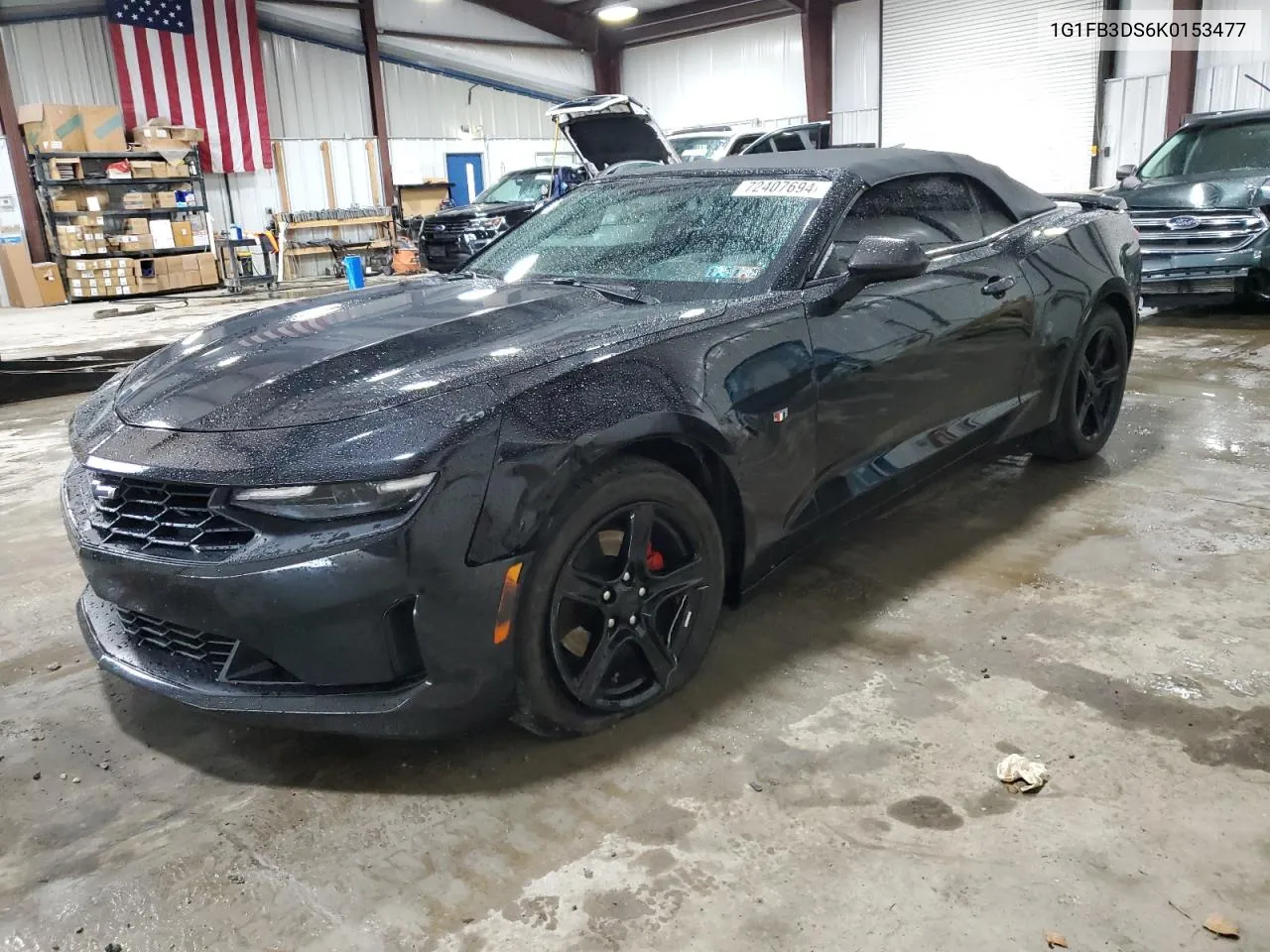 2019 Chevrolet Camaro Ls VIN: 1G1FB3DS6K0153477 Lot: 72407694