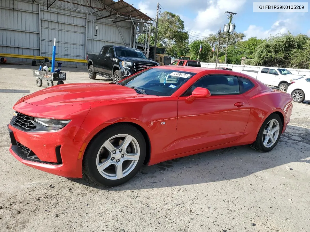 2019 Chevrolet Camaro Ls VIN: 1G1FB1RS9K0105209 Lot: 72469704