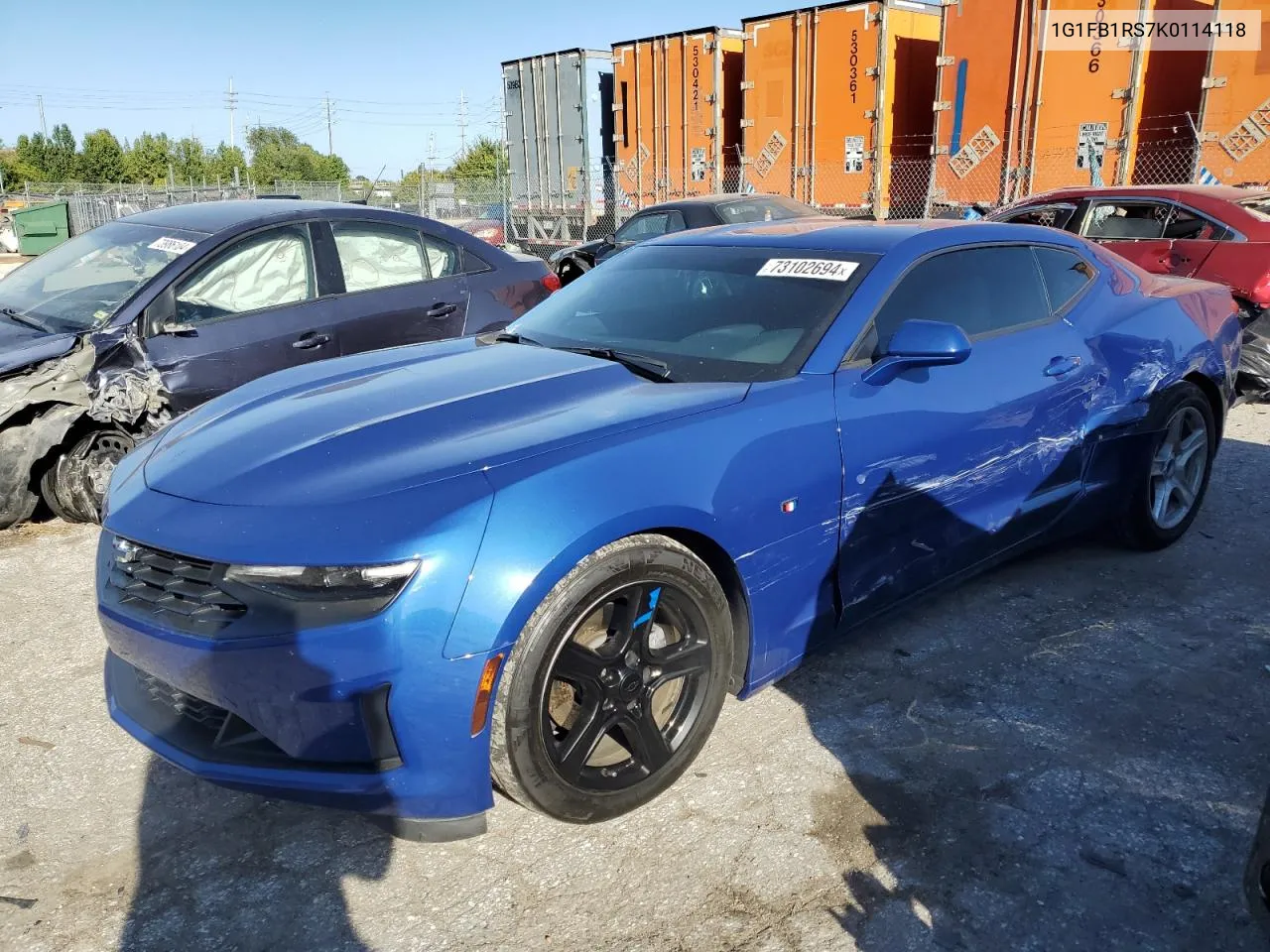 2019 Chevrolet Camaro Ls VIN: 1G1FB1RS7K0114118 Lot: 73102694