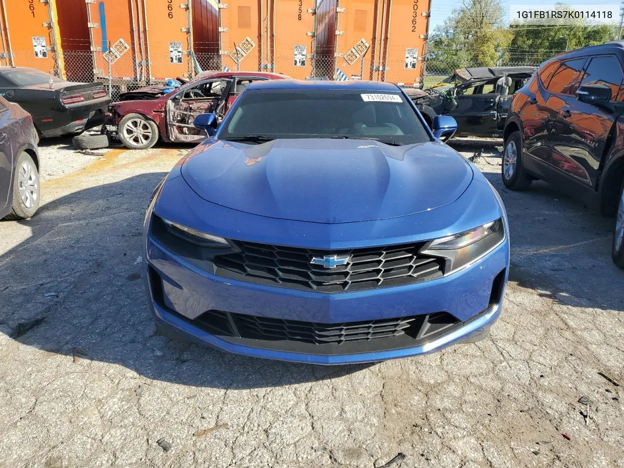 2019 Chevrolet Camaro Ls VIN: 1G1FB1RS7K0114118 Lot: 73102694