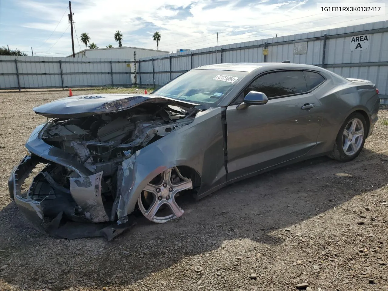 2019 Chevrolet Camaro Ls VIN: 1G1FB1RX3K0132417 Lot: 73121904