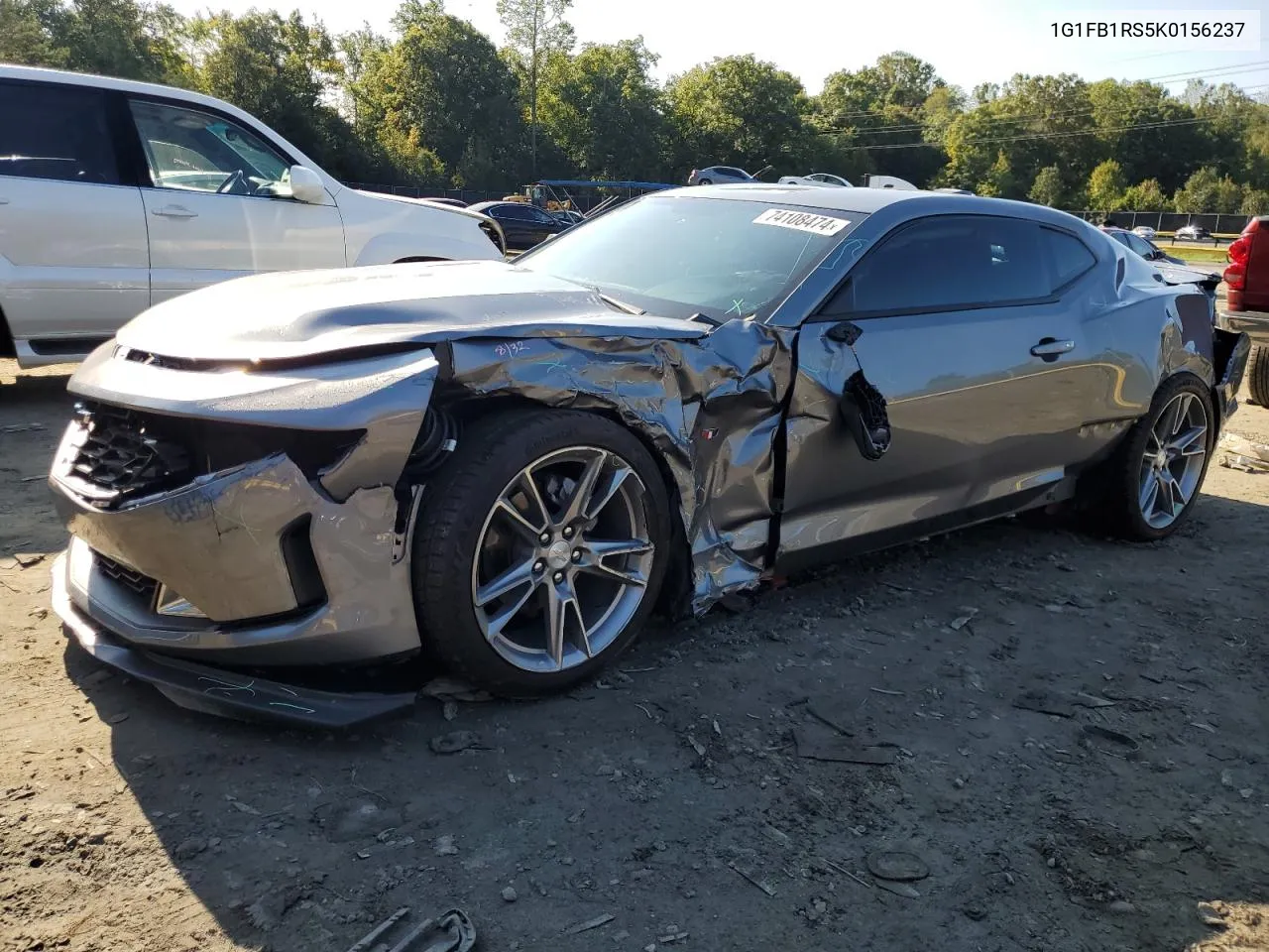 2019 Chevrolet Camaro Ls VIN: 1G1FB1RS5K0156237 Lot: 74108474