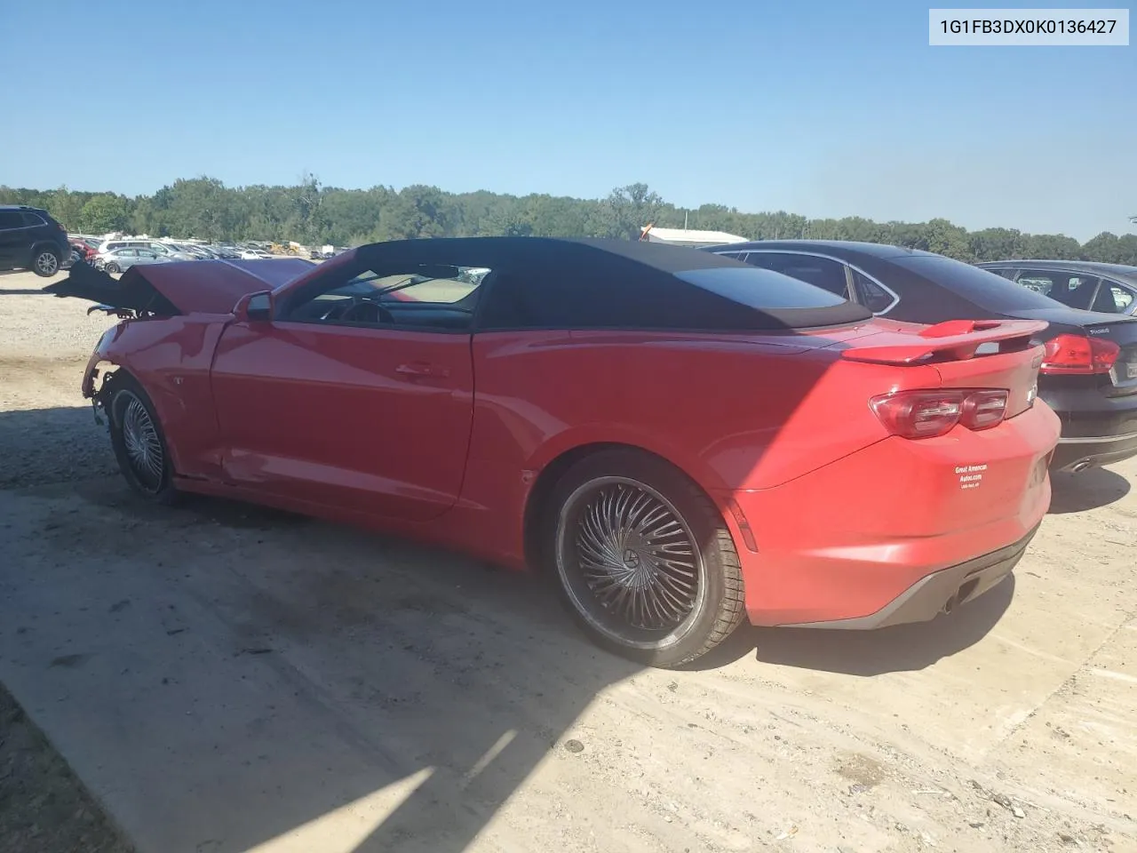 2019 Chevrolet Camaro Ls VIN: 1G1FB3DX0K0136427 Lot: 74274304