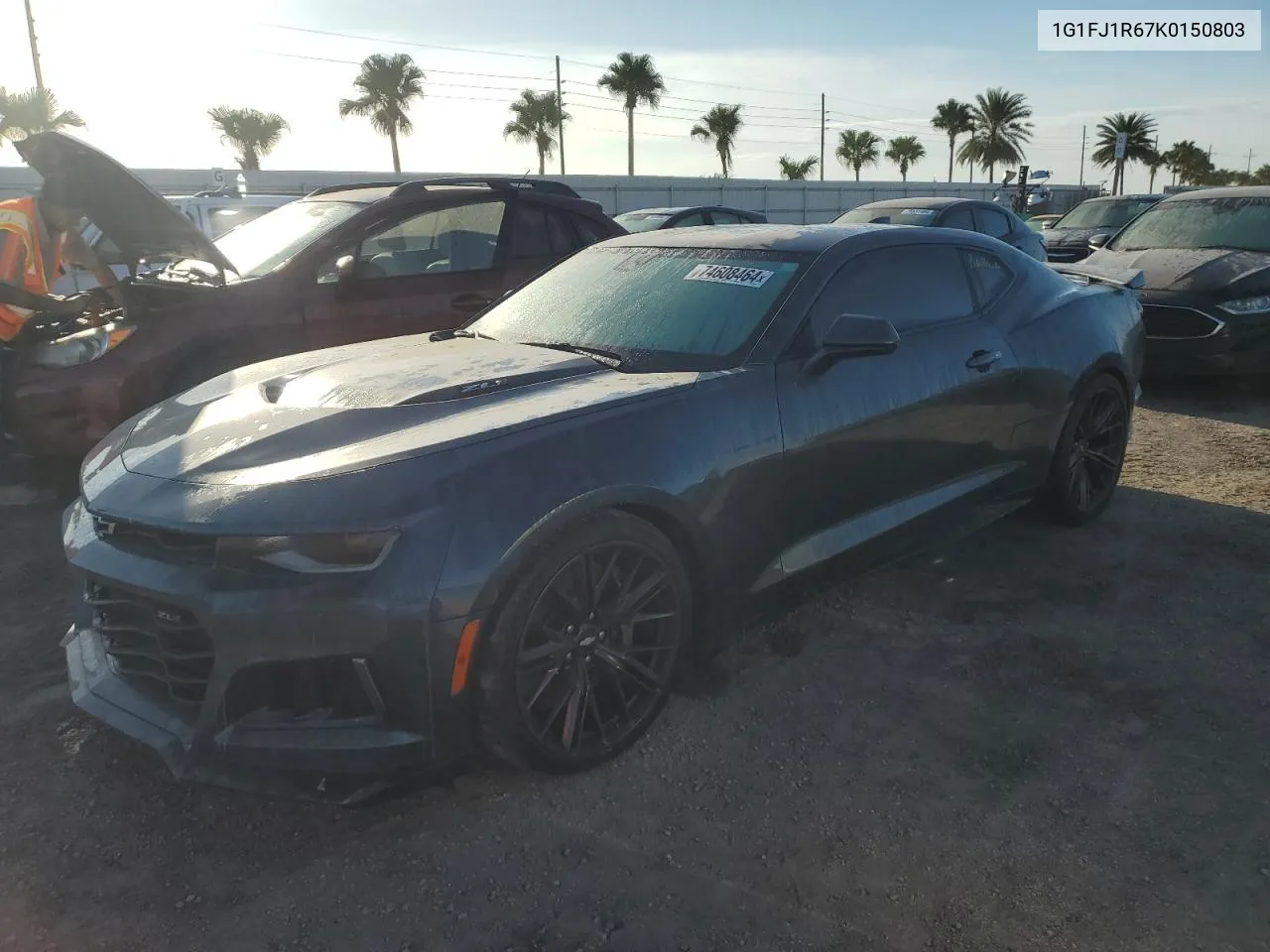 2019 Chevrolet Camaro Zl1 VIN: 1G1FJ1R67K0150803 Lot: 74608464