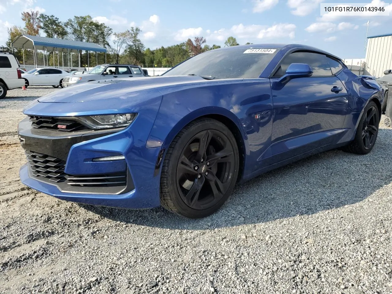 2019 Chevrolet Camaro Ss VIN: 1G1FG1R76K0143946 Lot: 75131504