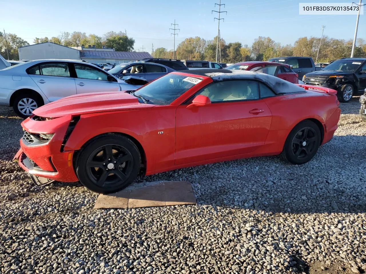 2019 Chevrolet Camaro Ls VIN: 1G1FB3DS7K0135473 Lot: 76049224