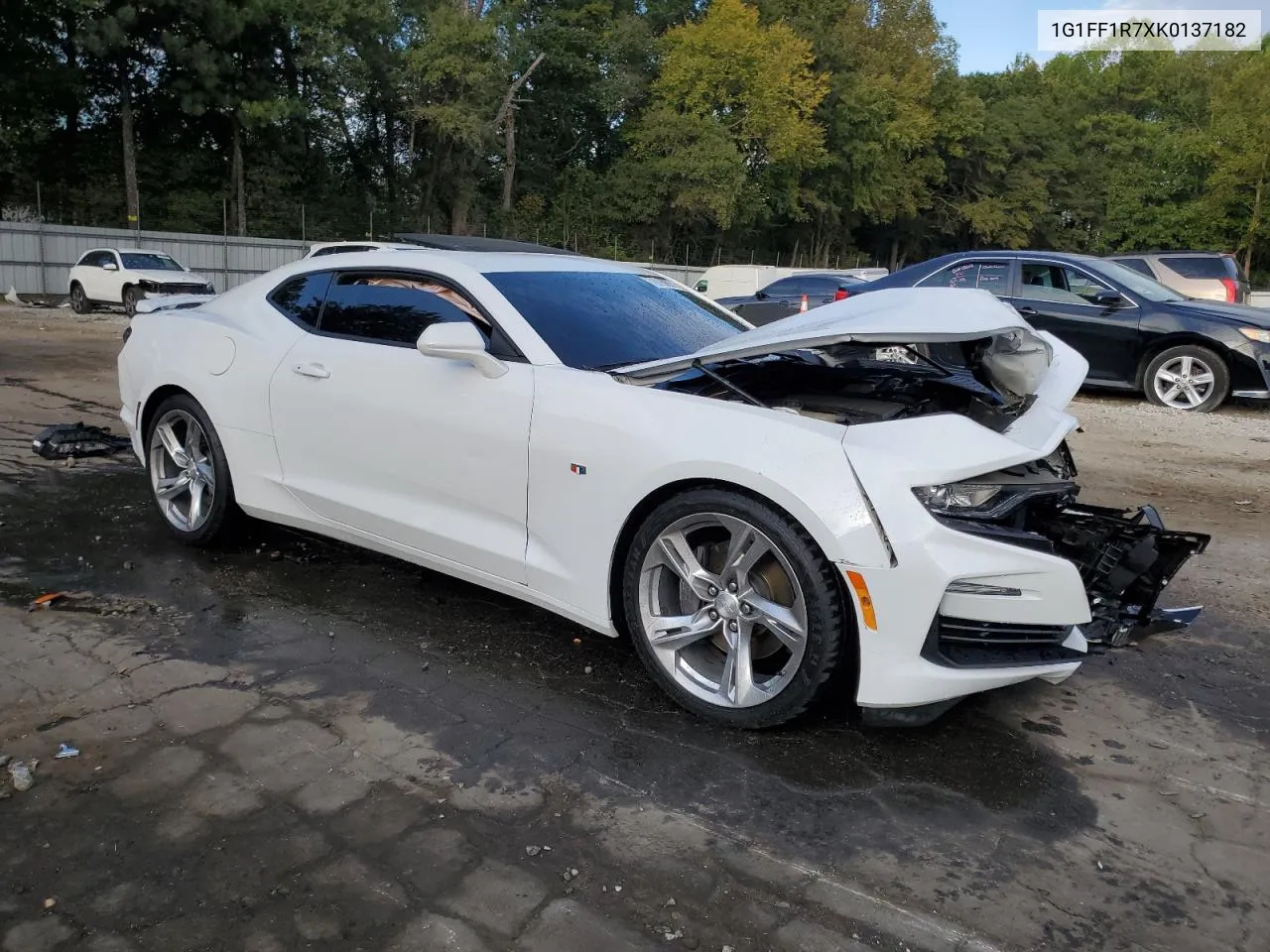 2019 Chevrolet Camaro Ss VIN: 1G1FF1R7XK0137182 Lot: 76299894