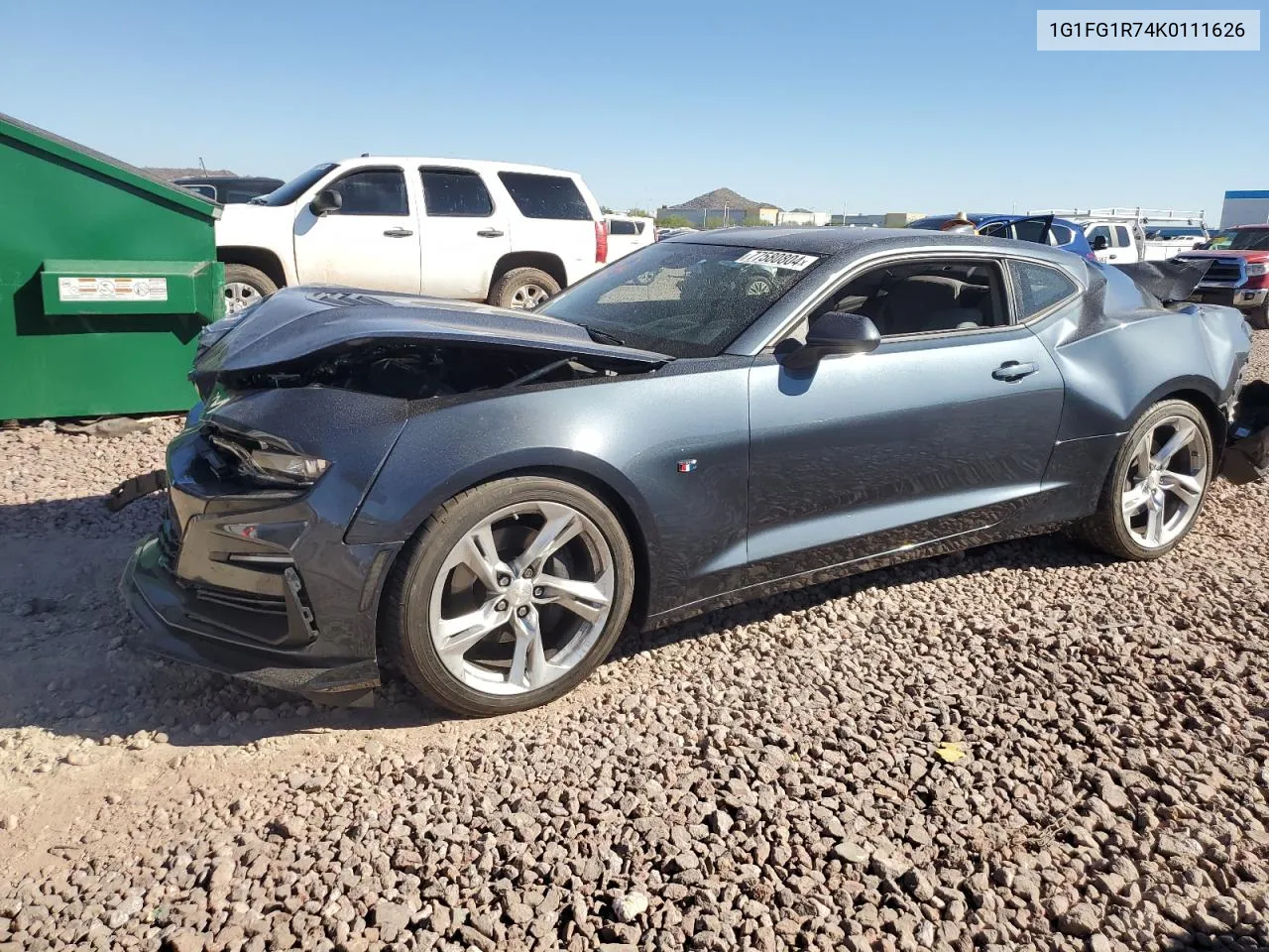 2019 Chevrolet Camaro Ss VIN: 1G1FG1R74K0111626 Lot: 77580804