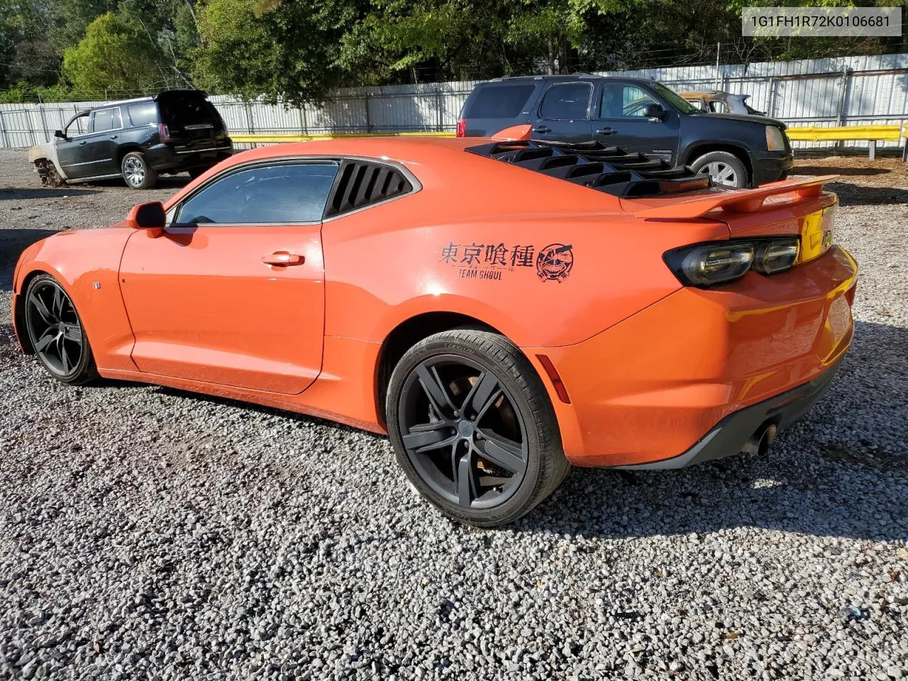 2019 Chevrolet Camaro Ss VIN: 1G1FH1R72K0106681 Lot: 78778854